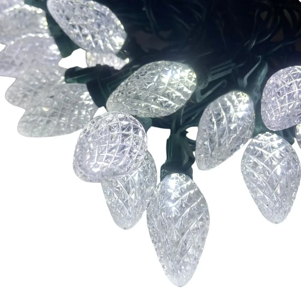 Yule Rite 25 Pine Cone String Lights Cool White Indoor Outdoor Total Length 15ft